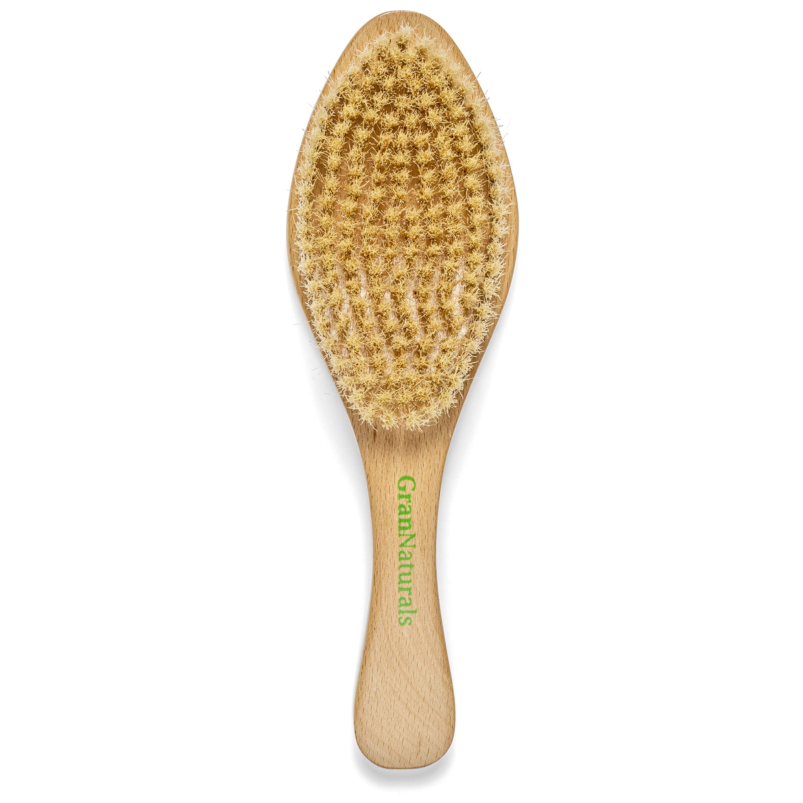 GranNaturals finishing brush with soft bristles for post-cut smoothness.