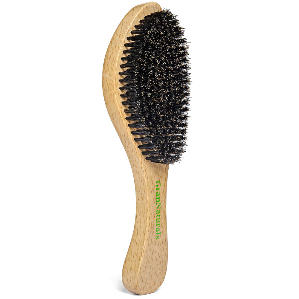 GranNaturals Medium Wave Brush with curved frame for comfortable daily brushing
