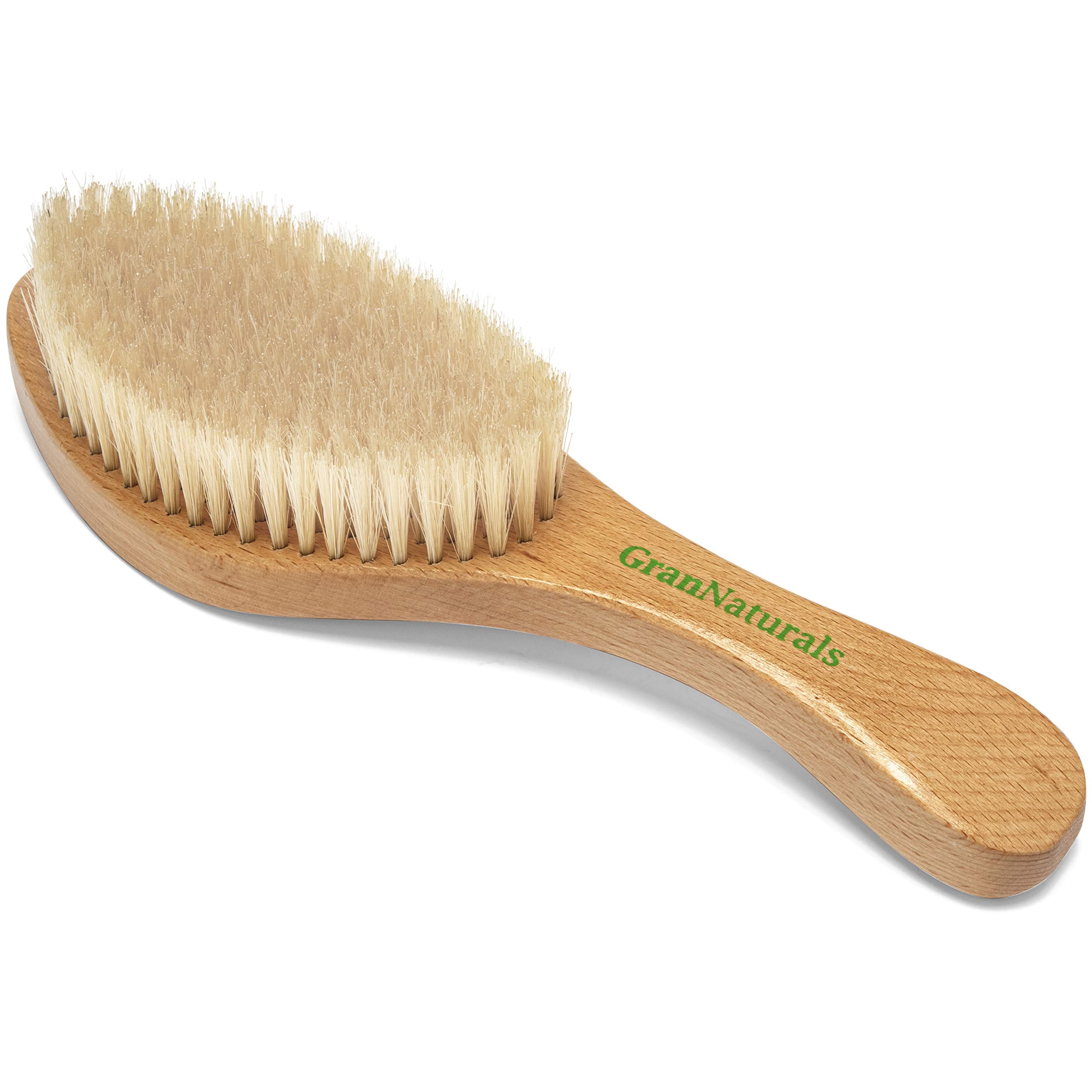 GranNaturals wooden handle brush image showing sleek, stylish craftsmanship.