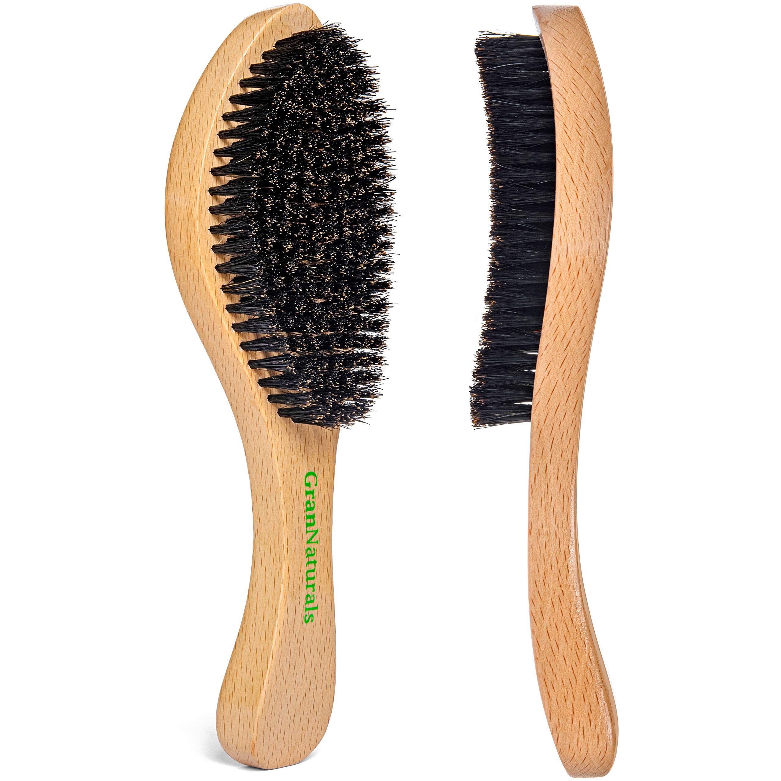 GranNaturals slick back styling using the brush for smooth finish