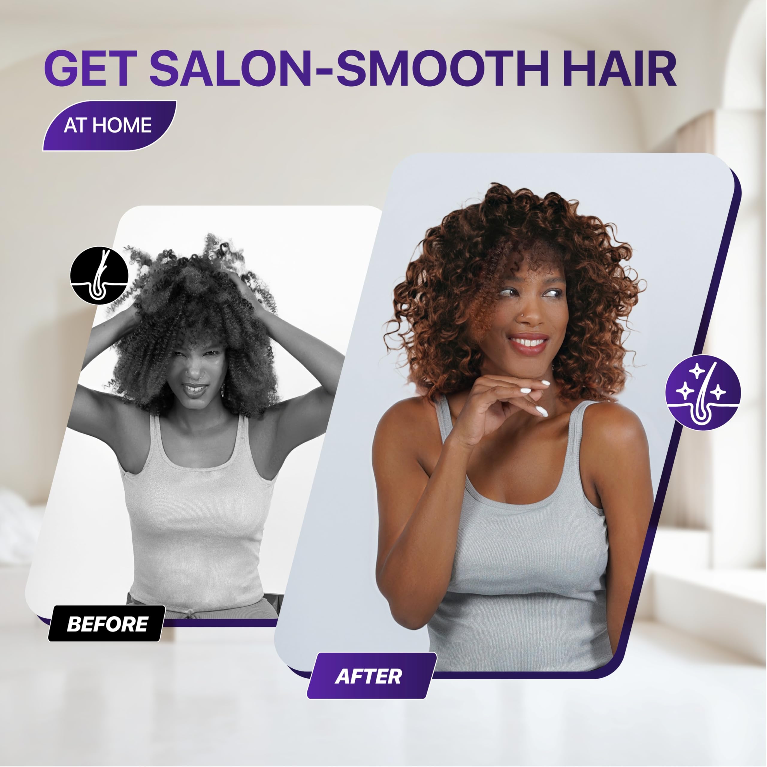 Granteva deep-conditioning session shows satin cap enabling longer conditioning without manual hold.