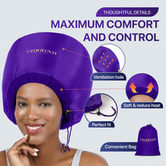 Granteva headband-integrated diffuser cap on display showing heat reduction near ears.