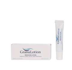GranuLotion medicated lotion tube 0.5oz—compact packaging for on-the-go skin care