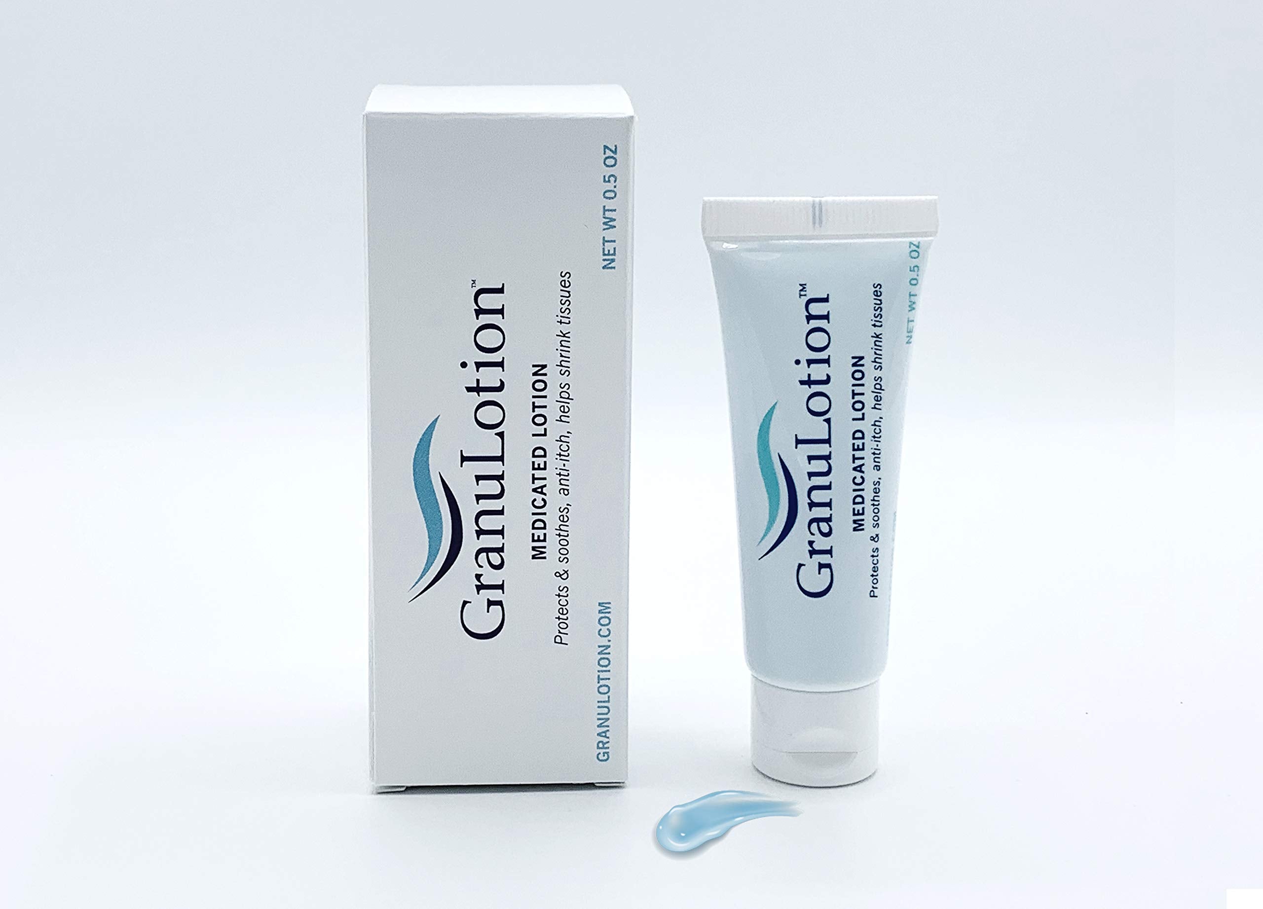 GranuLotion medicated lotion front view for portable relief on irritated skin