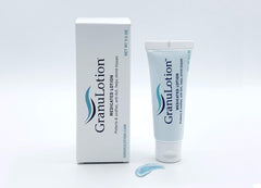 GranuLotion medicated lotion front view for portable relief on irritated skin