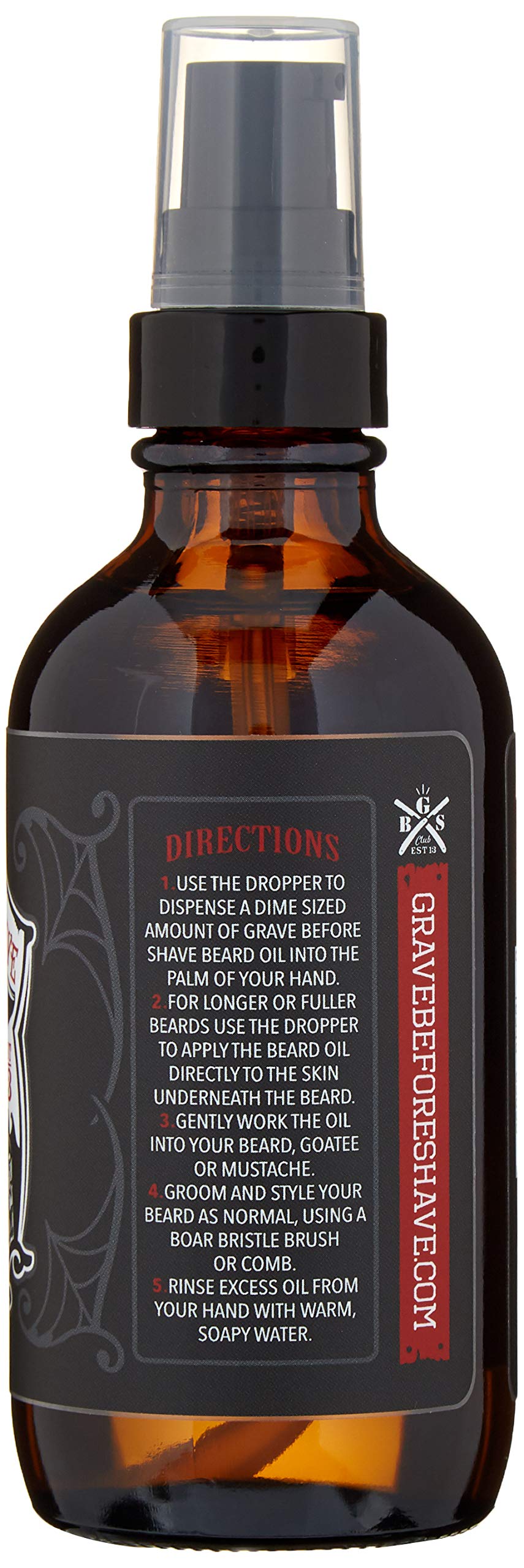 Grave Before Shave Bay Rum Beard Oil dropper applying soothing skin
