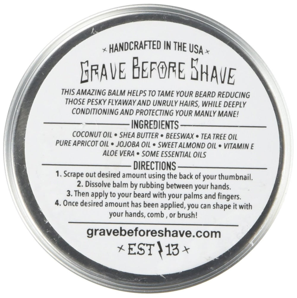 Grave Before Shave Cigar Blend Beard Balm close-up highlighting rich texture and aroma