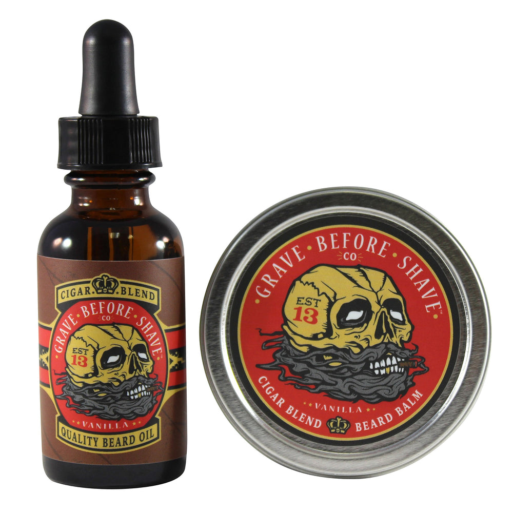 Grave Before Shave cigar blend beard balm tin for conditioning beard care