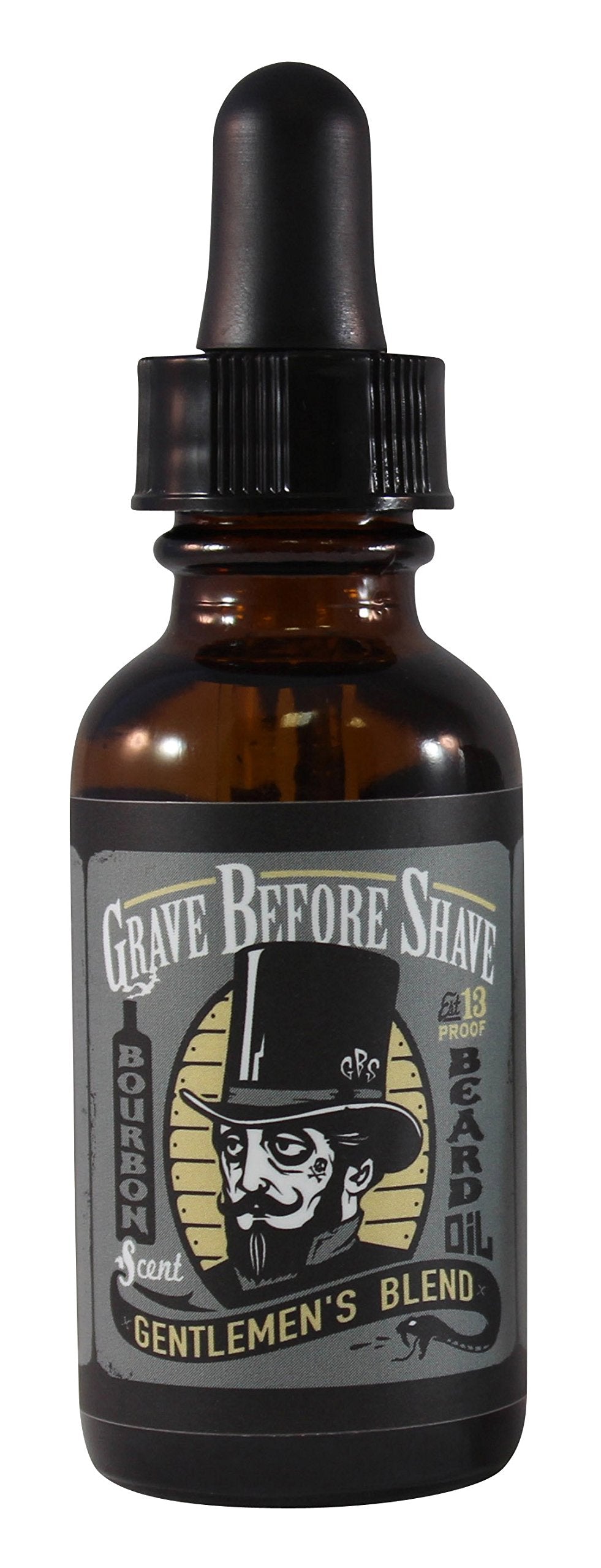 Grave Before Shave Gentlemens Blend beard oil bottle conditions skin under beard