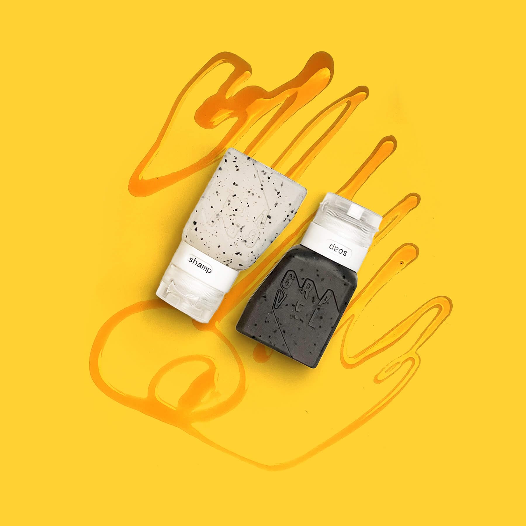 Gravel travel bottles TSA-approved 3oz ideal for airport security checks