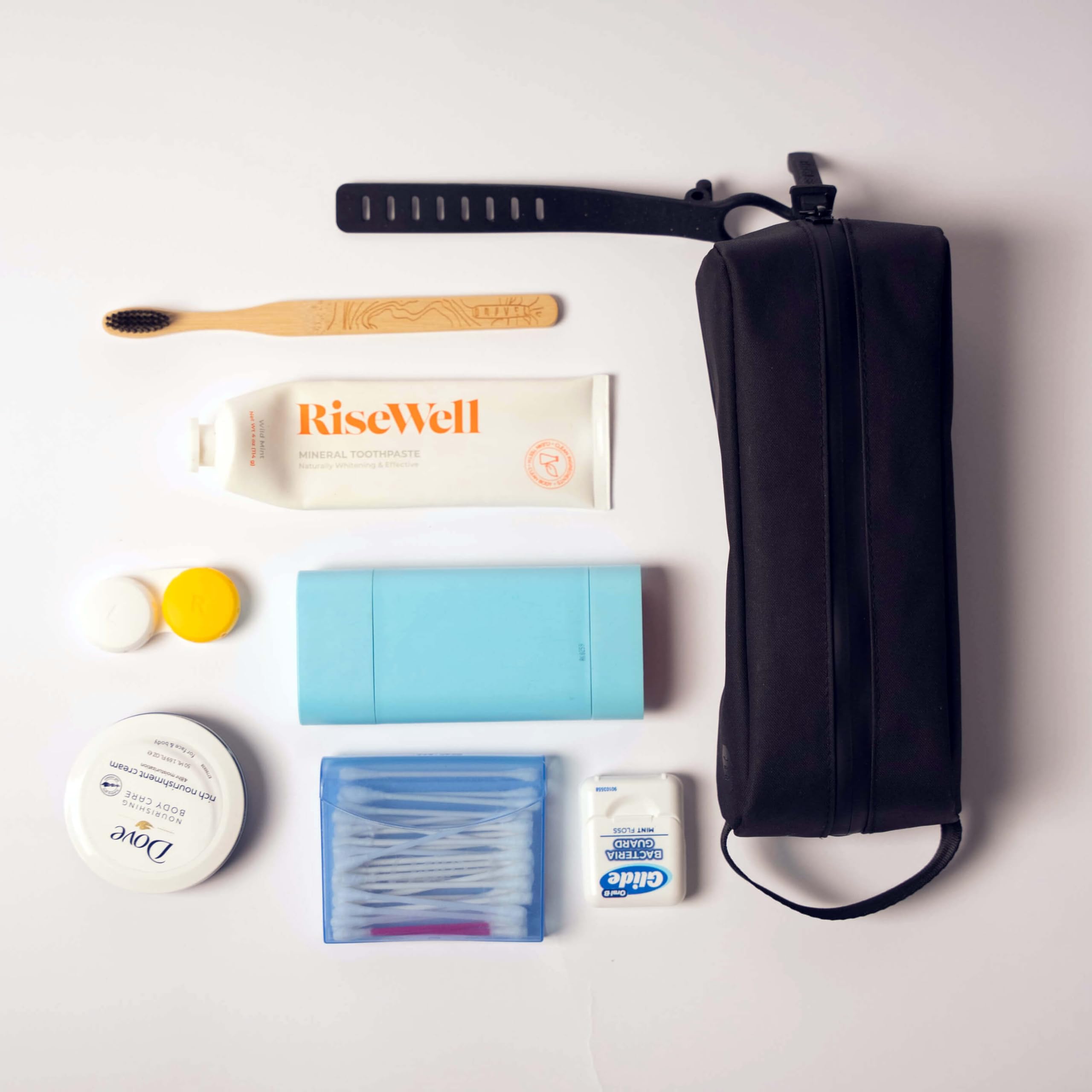 Gravel mini hanging toiletry bag inside compartments keeps essentials separated and tidy