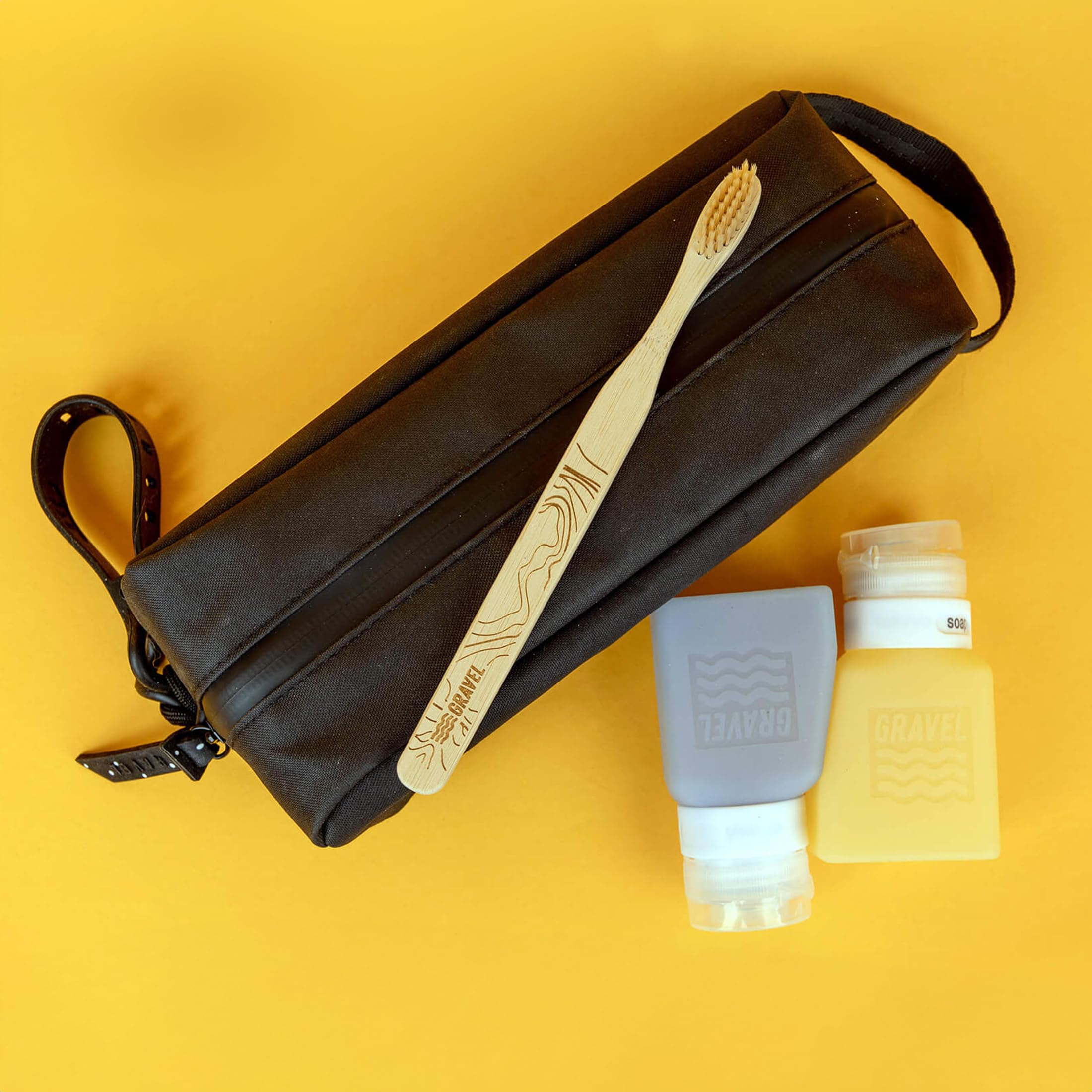 Gravel travel bottles TSA-approved 3oz comply with cabin luggage rules.