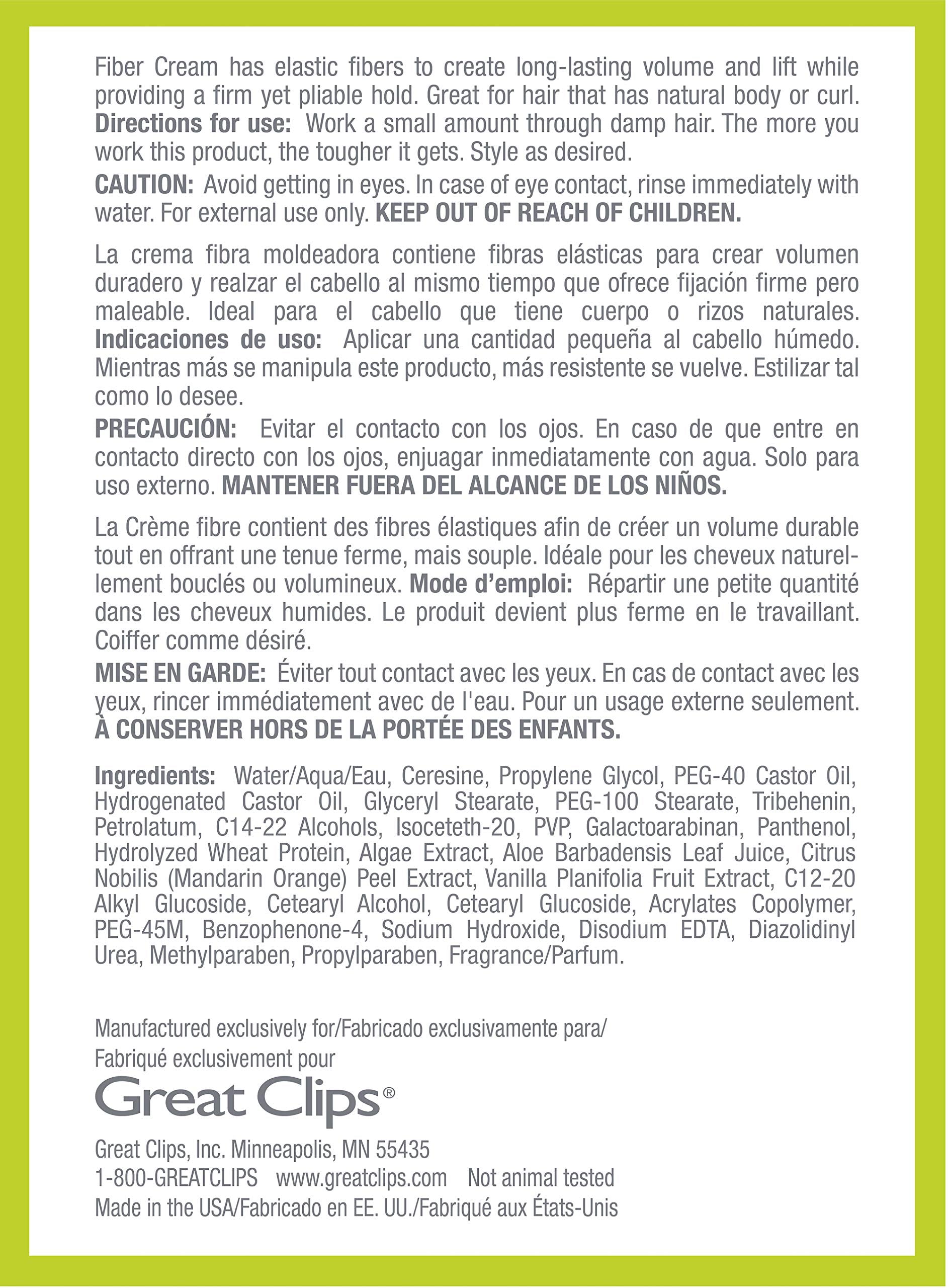 Great Clips fiber-cream-curly-hair-styling defines curls with shape and hold