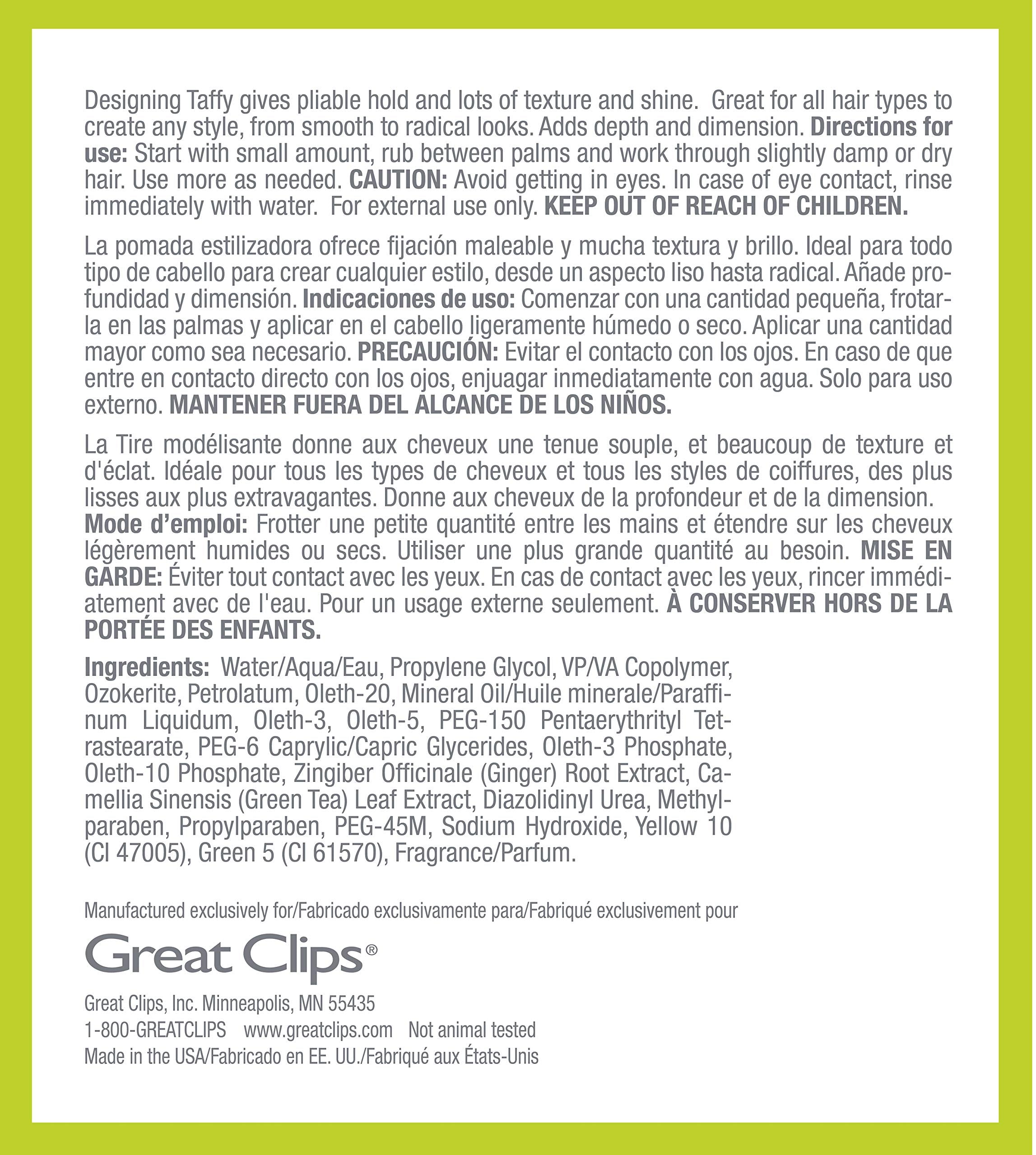GREAT CLIPS pump-priming tip ensures smooth dispensing for effortless styling.