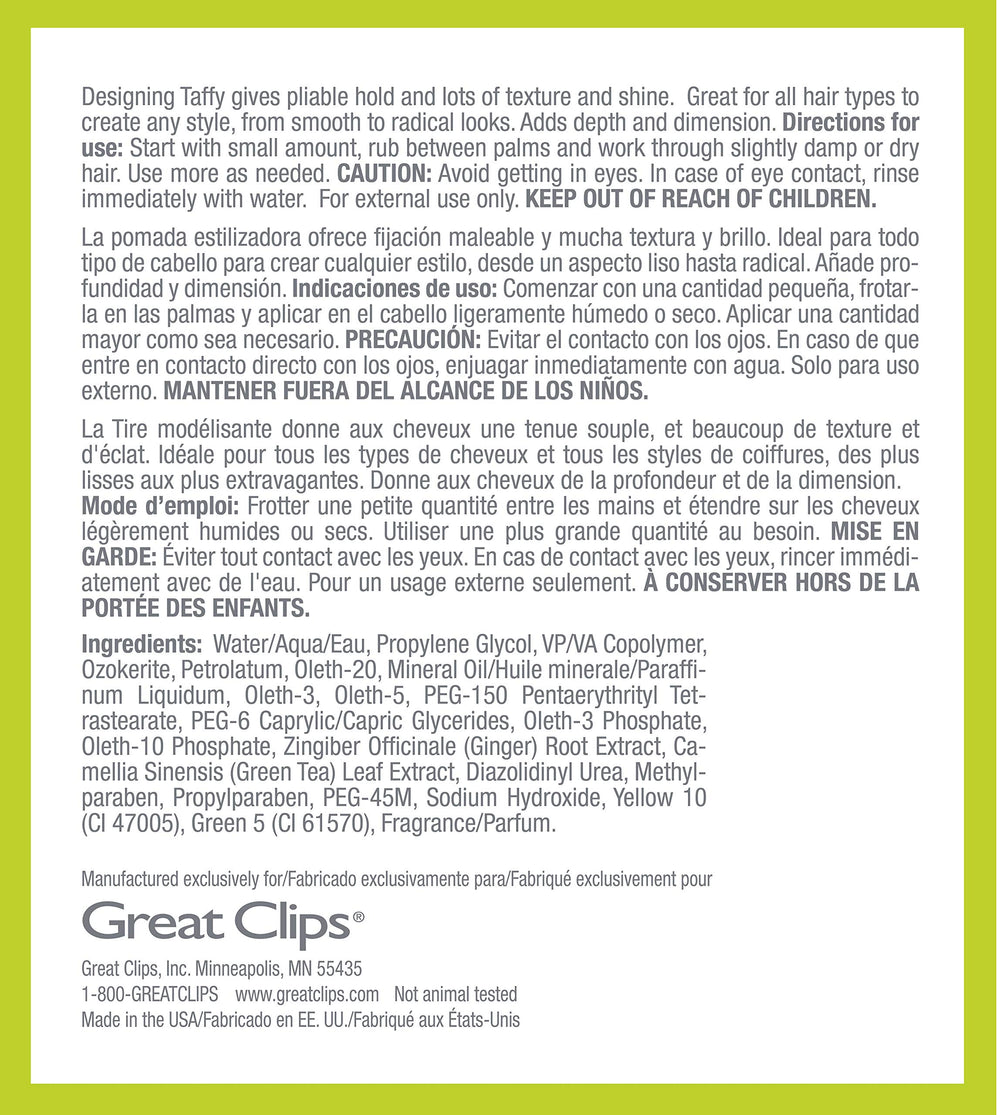 GREAT CLIPS pump-priming tip ensures smooth dispensing for effortless styling.