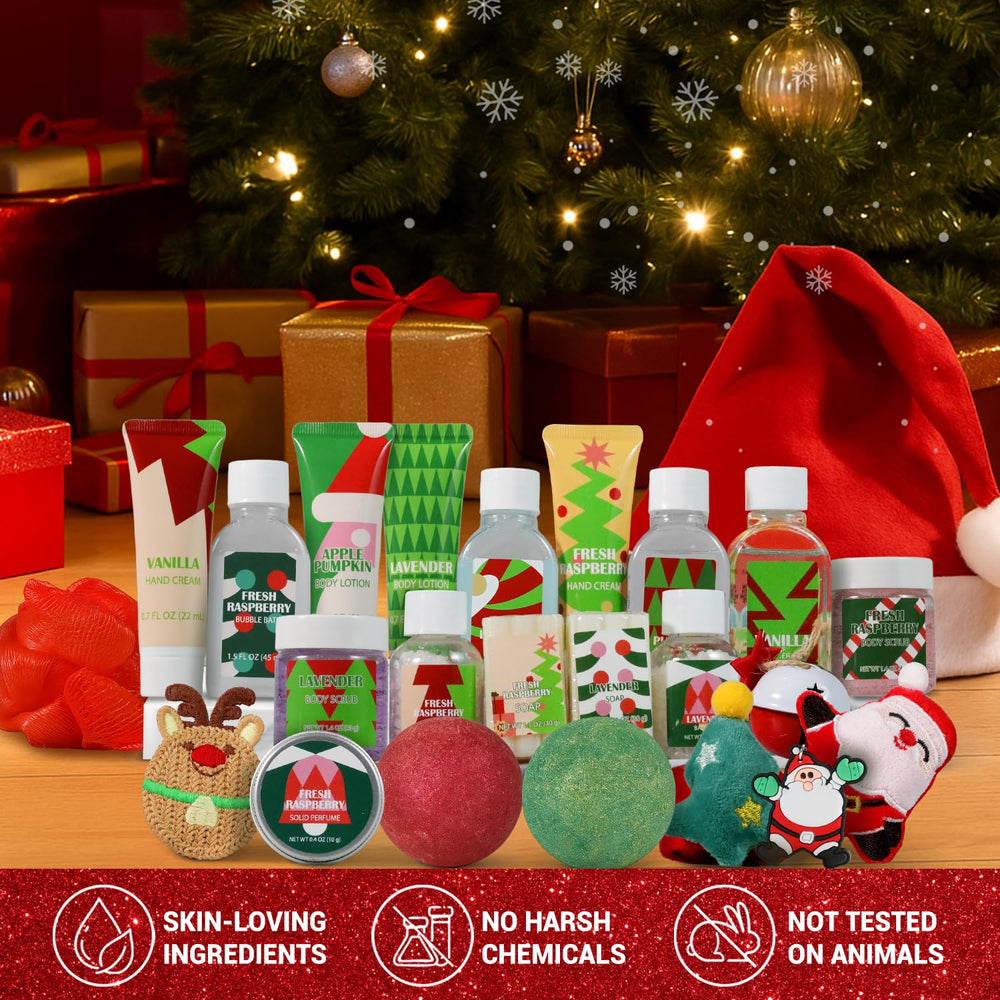 Green Canyon Spa Advent Calendar 2025 raspberry fragrance bottle for a fresh seasonal mood