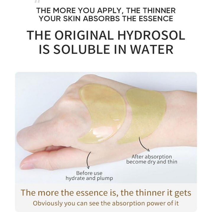 Green Cosmos after-use glow patch on under-eye area
