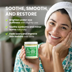 Green Goo Skin Repair Salve on sun-damage areas helps calm irritation