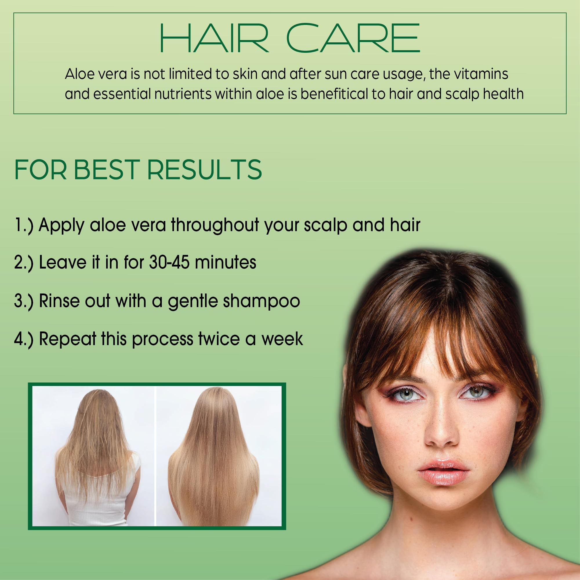 Green Leaf Naturals aloe vera gel in skin-care use context