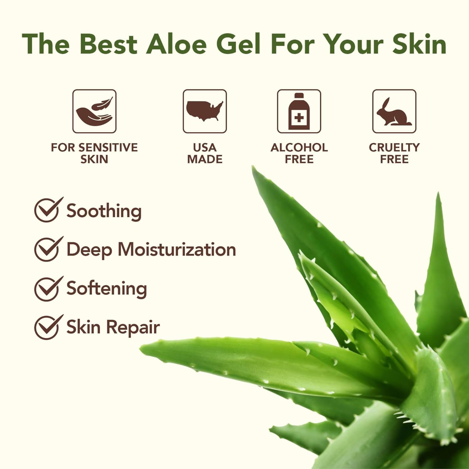 Green Leaf Naturals aloe vera gel texture closeup for quick absorption