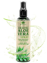 Green Leaf Naturals Aloe Vera Spray bottle front view for daily skin hydration