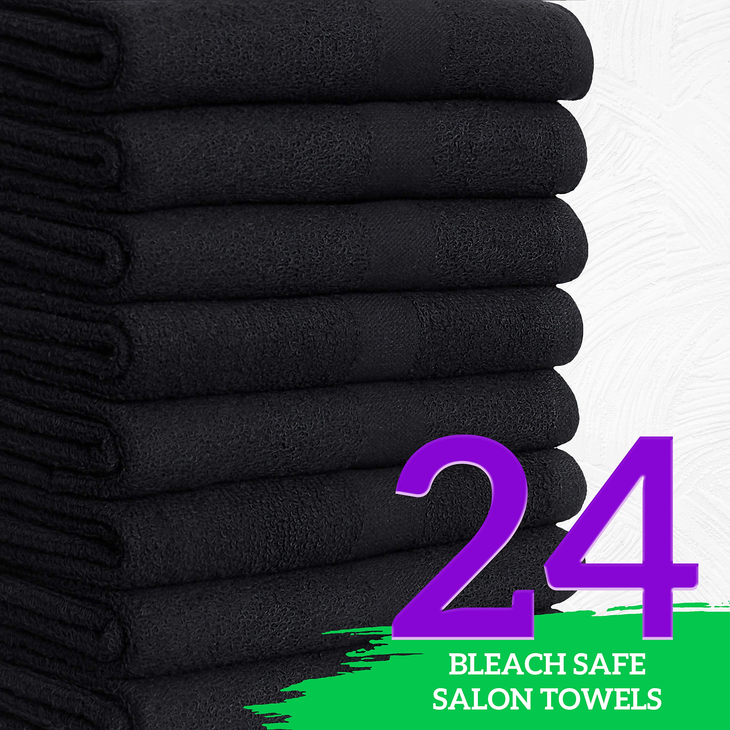 GREEN LIFESTYLE black spa towel provides soft absorbency for luxurious spa experiences