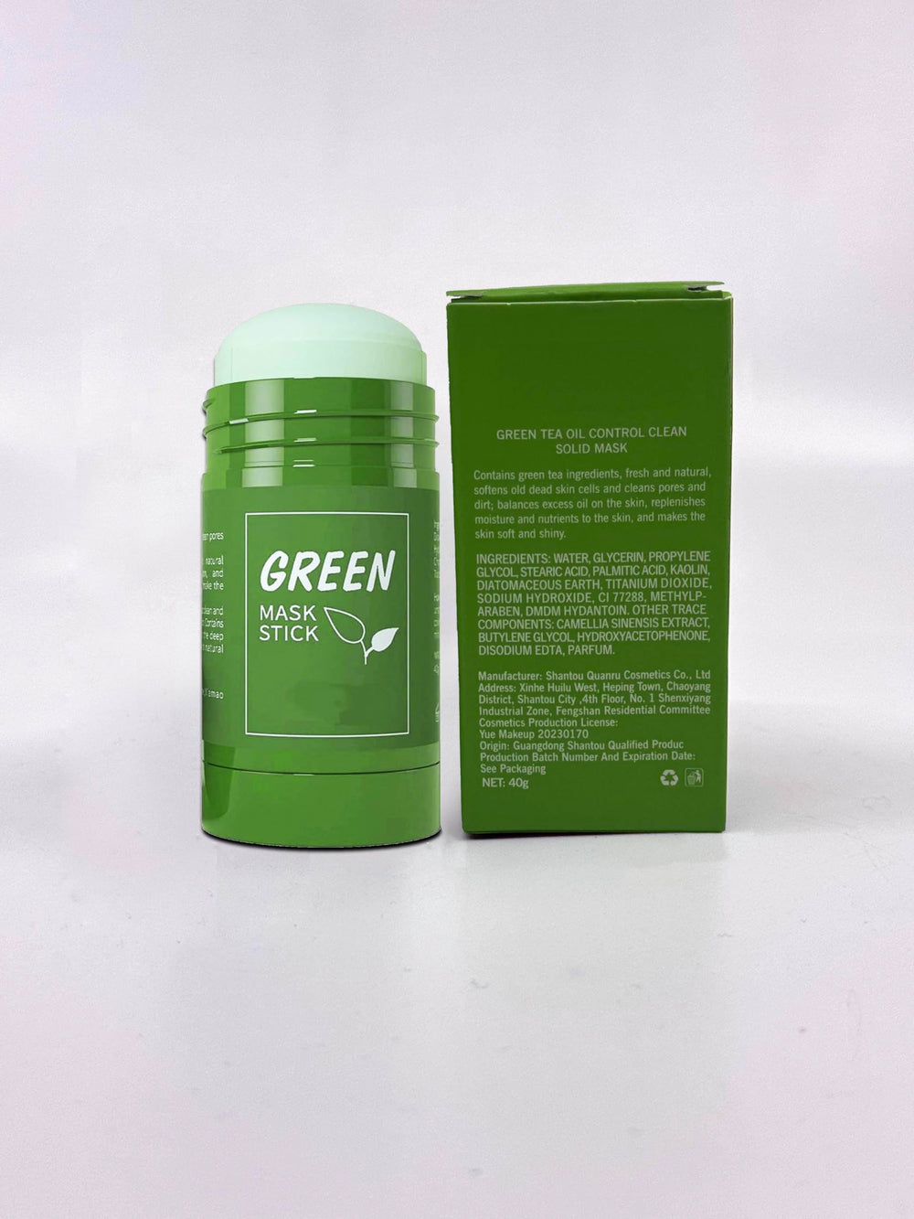 Green Mask Stick-green-tea-extract highlights nourishing antioxidants for the skin
