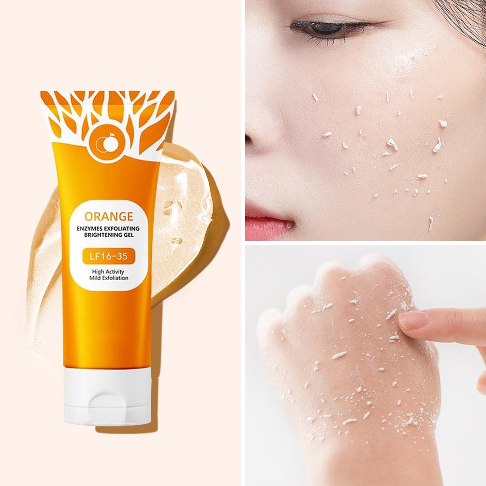 Green Tomato peeling gel texture on skin reveals cooling, soft exfoliation.