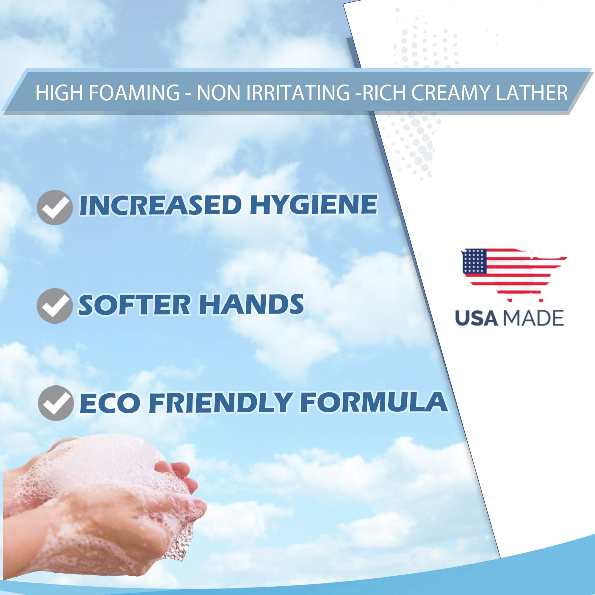 GreenFist foaming hand soap refill lemon lather closeup highlights creamy wash