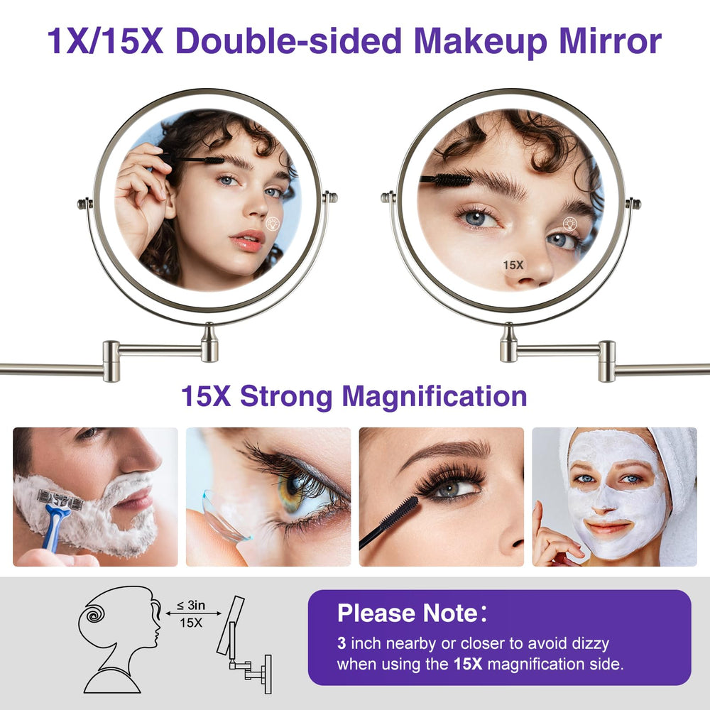 GreenFrom LED lighting in three modes highlights true color for makeup.
