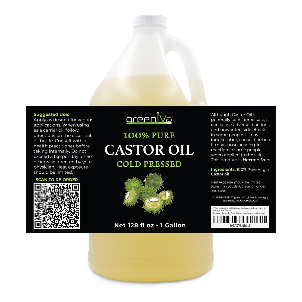 GreenIVe Castor Oil bottle with mascara wand demonstrates lash growth use