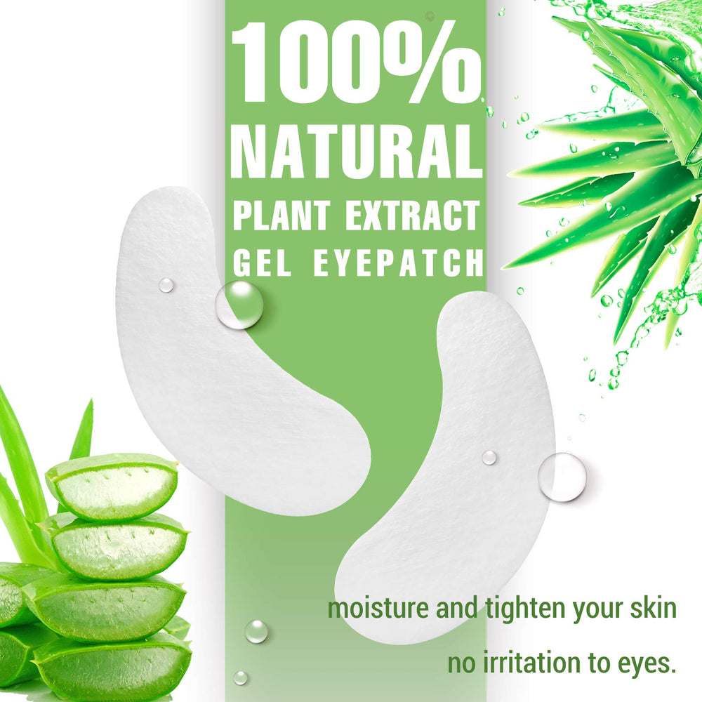 GreenLife hydrogel eye patches with aloe vera – soothing moisture during eyelash treatments