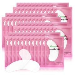 GreenLife under-eye gel pads packaging shows sterile foil packs for hygienic prep and quick salon use.