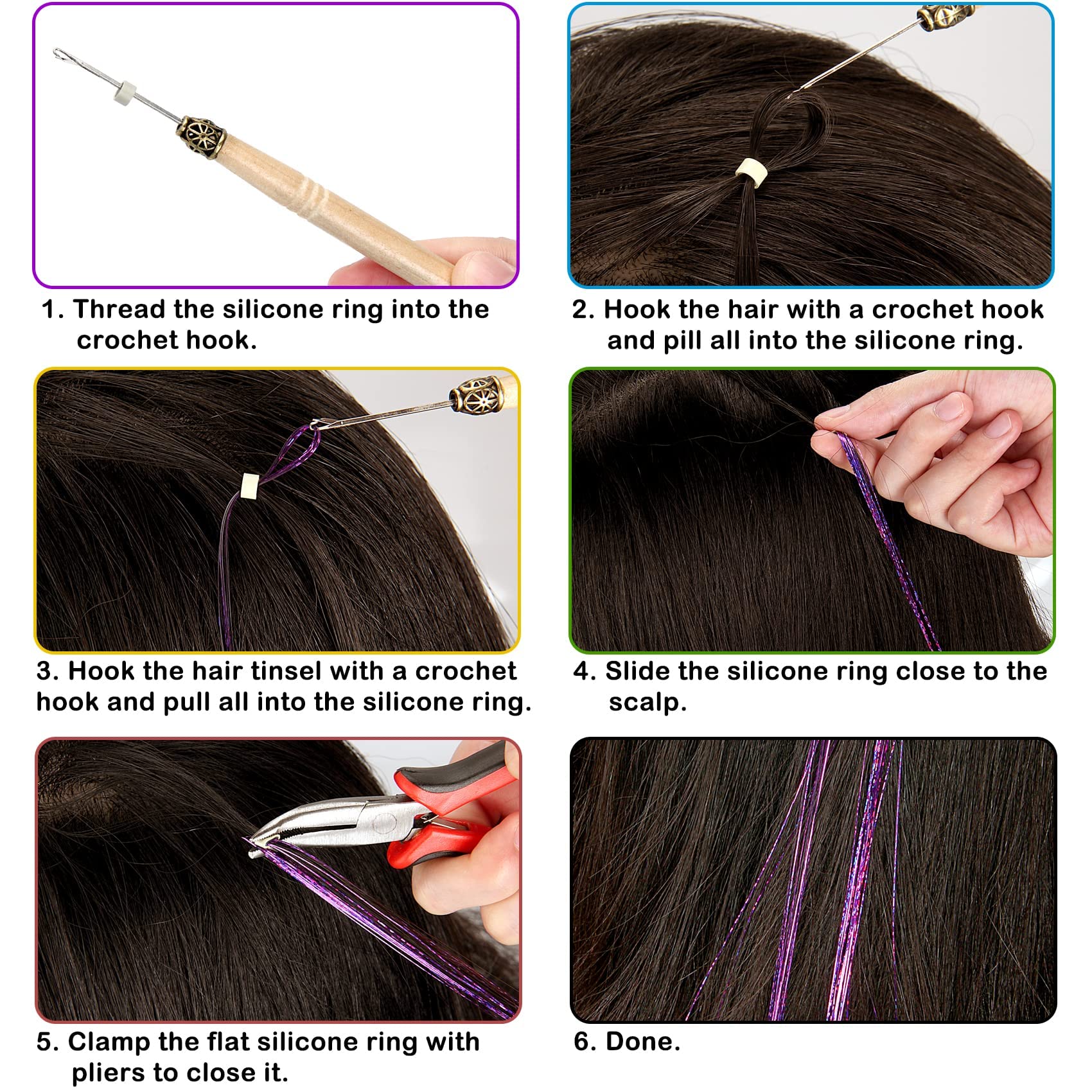 GrennMauler hair-tinsel-in-use-ideas offers party and festival styling possibilities