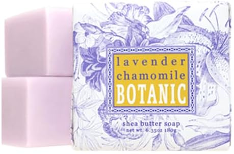 Greenwich Bay Lavender Chamomile bar highlighting calming aroma for spa-like relaxation.