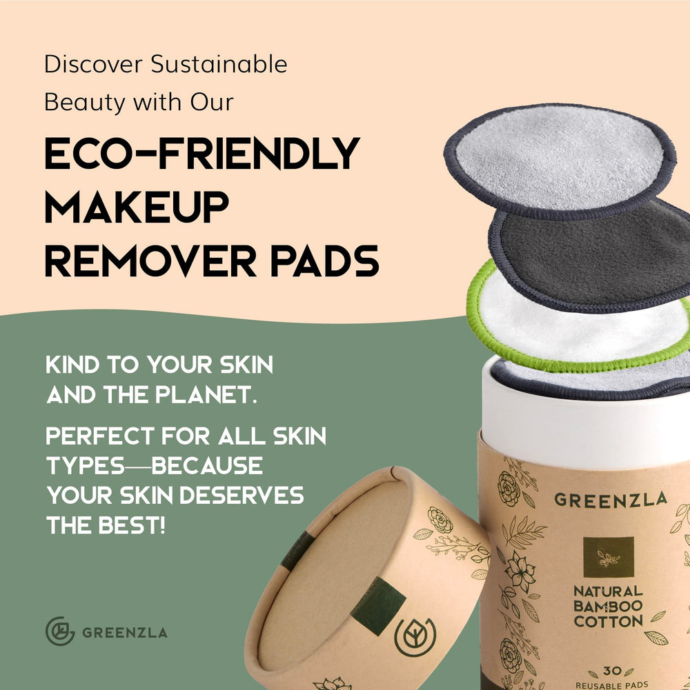 Greenzla charcoal pads in action for makeup removal and pore refresh.