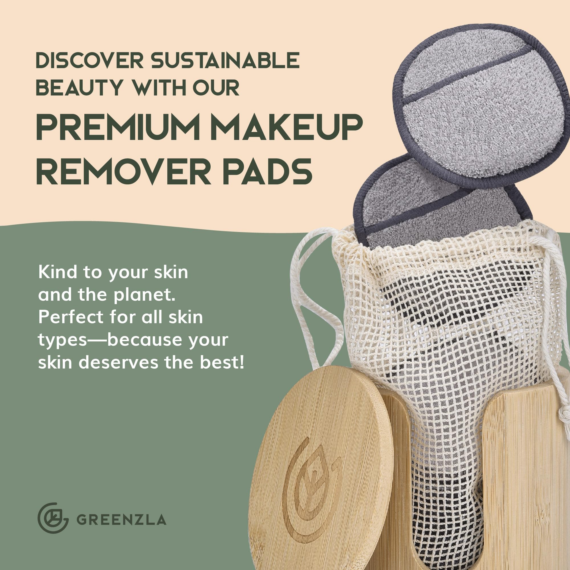 Greenzla pad-in-use demonstrates comfortable grip during cleansing.