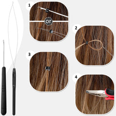 GrennMauler hair extension tools kit threader for fast, clean installation