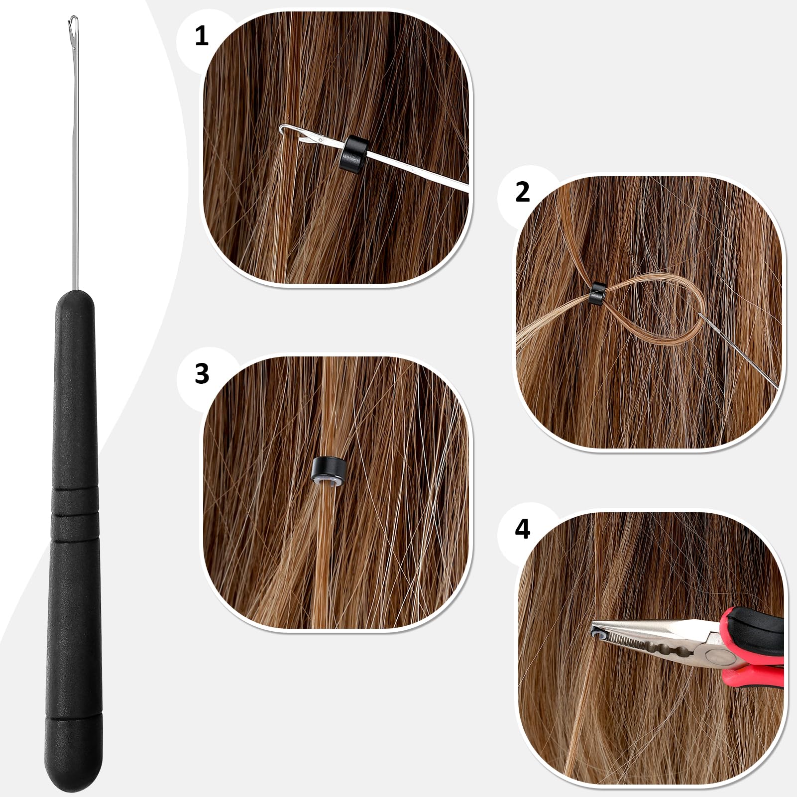 GrennMauler metal hair clips keep sections tidy during styling.