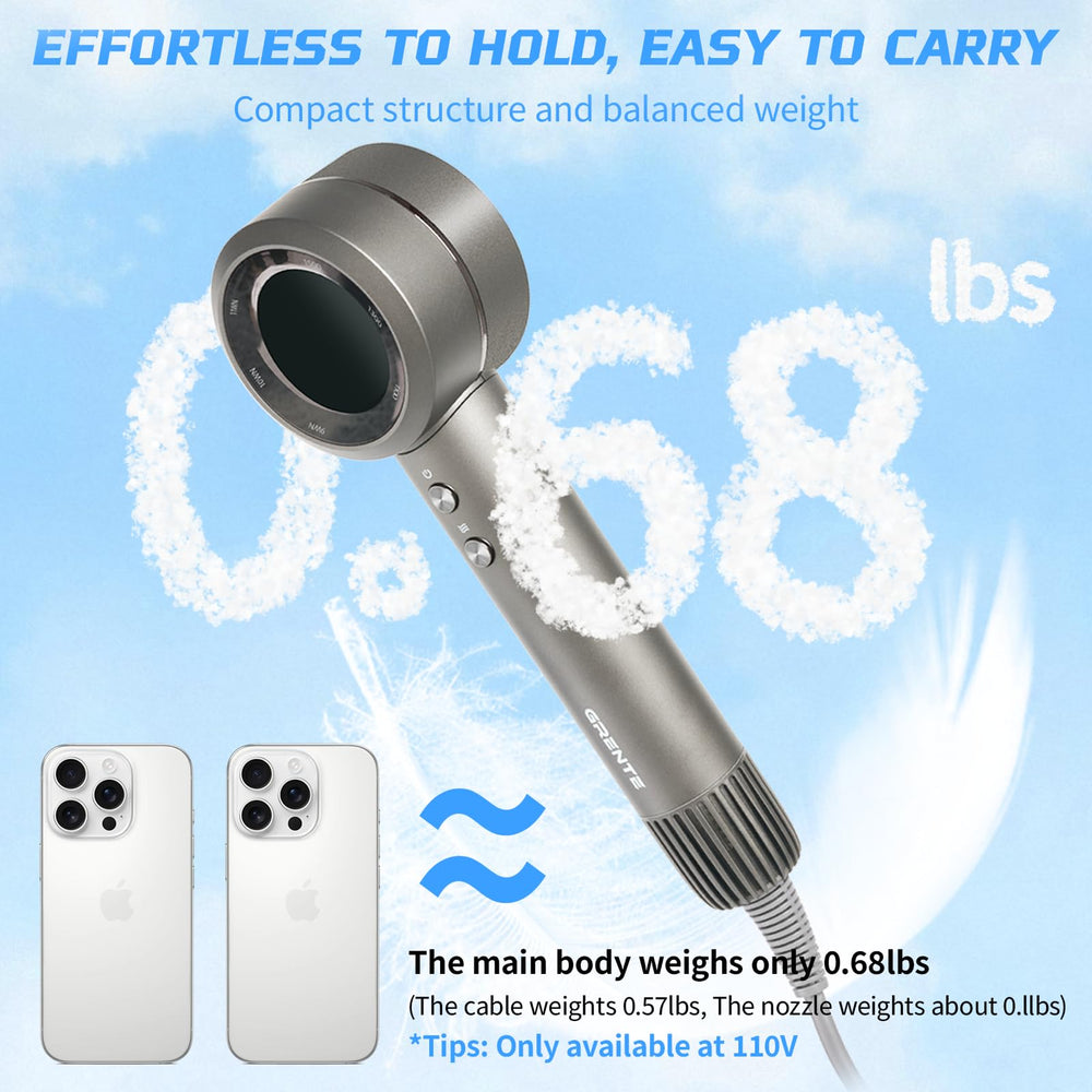 Grente hair dryer concentrator for sleek, precise blowouts and smooth finishes.