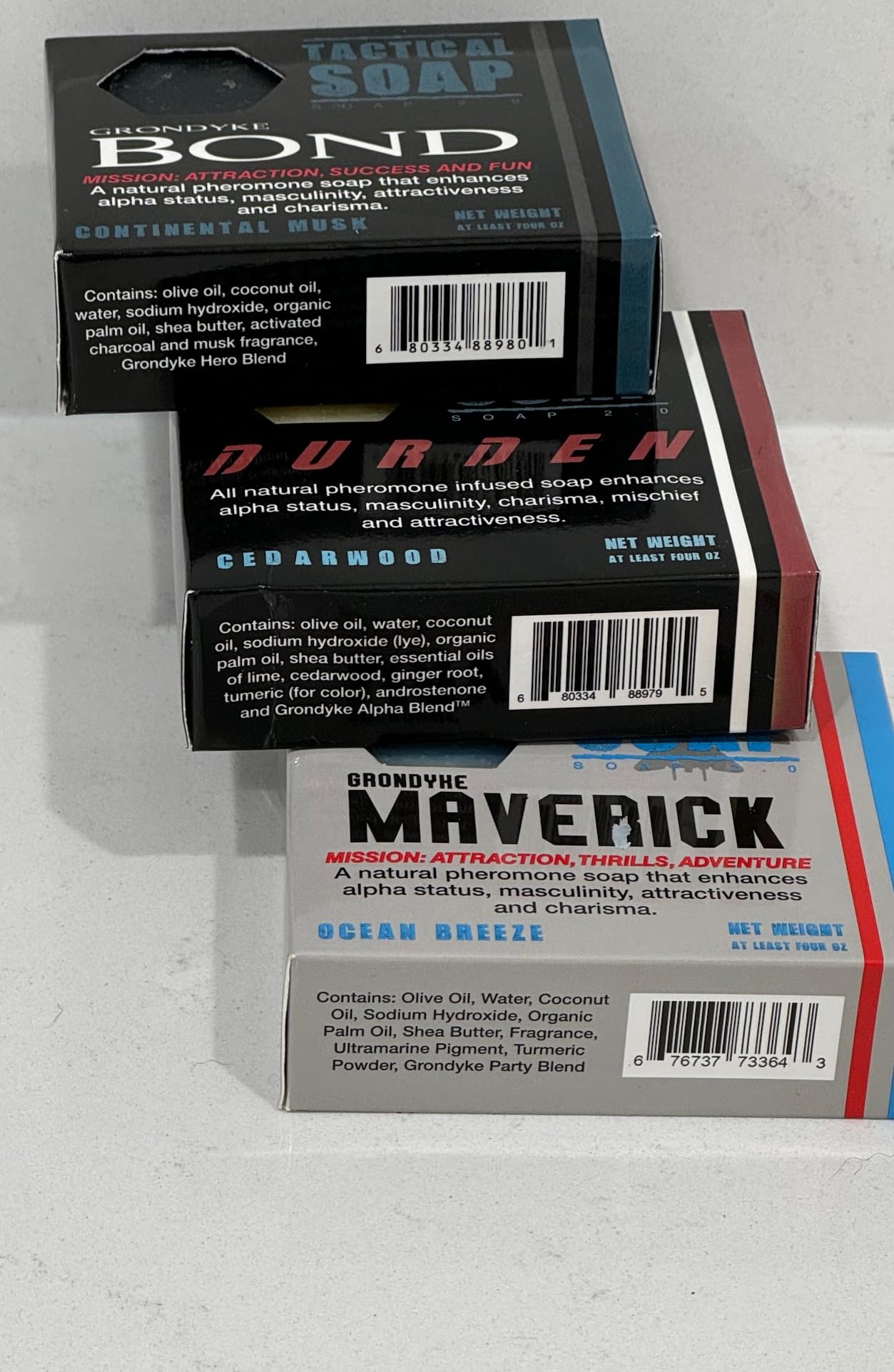 Grondyke Tactical Soap pheromone-infused formula for potential social signal.