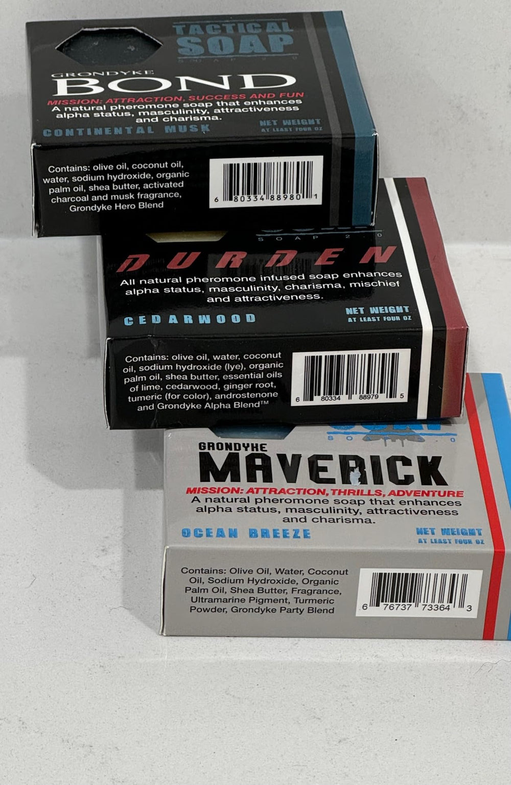 Grondyke Tactical Soap pheromone-infused formula for potential social signal.