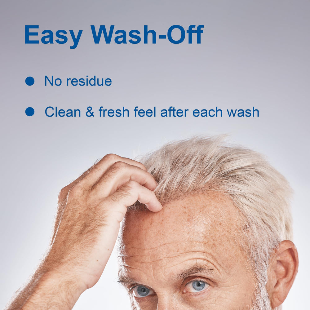 Groom & Clean gel on styled hair shows lasting hold without stiffness.