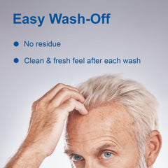 Groom & Clean gel on styled hair shows lasting hold without stiffness.