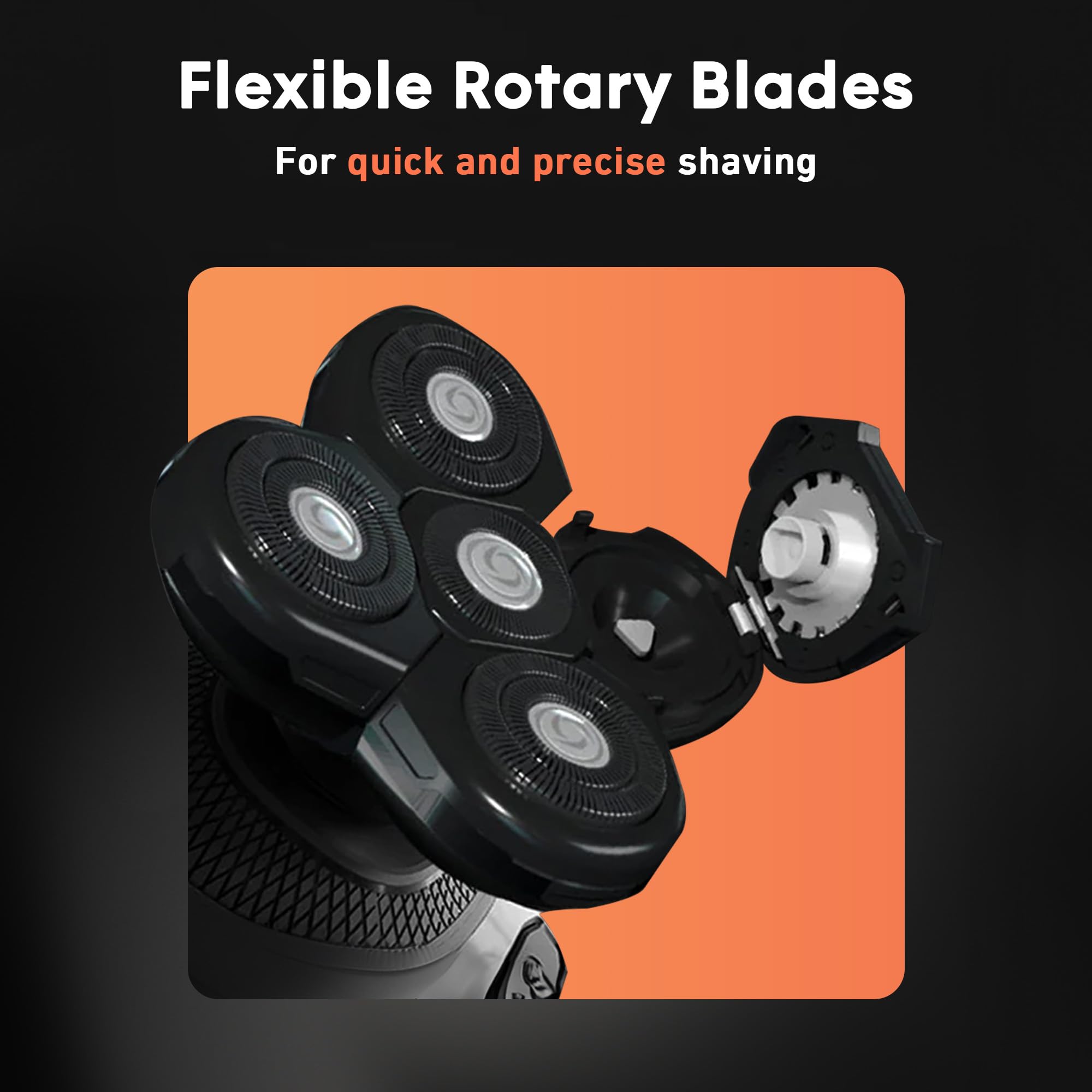 Groomie BaldiePro blade refill being rinsed for easy cleaning.