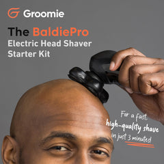 Groomie SmoothShave Blade 2.0 shown for close contours with less irritation