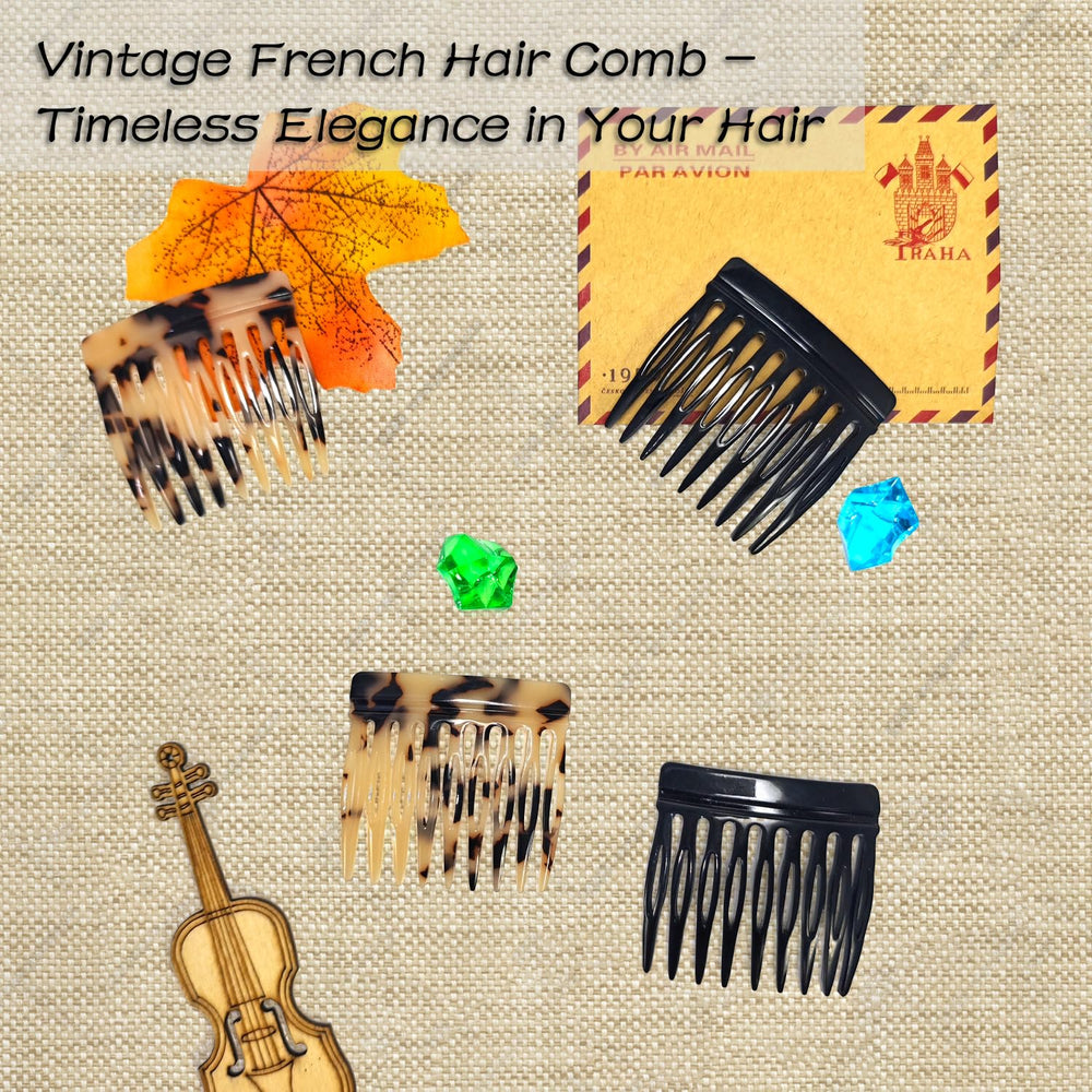 Groqrsn French comb worn in hair keeps side bangs in place.