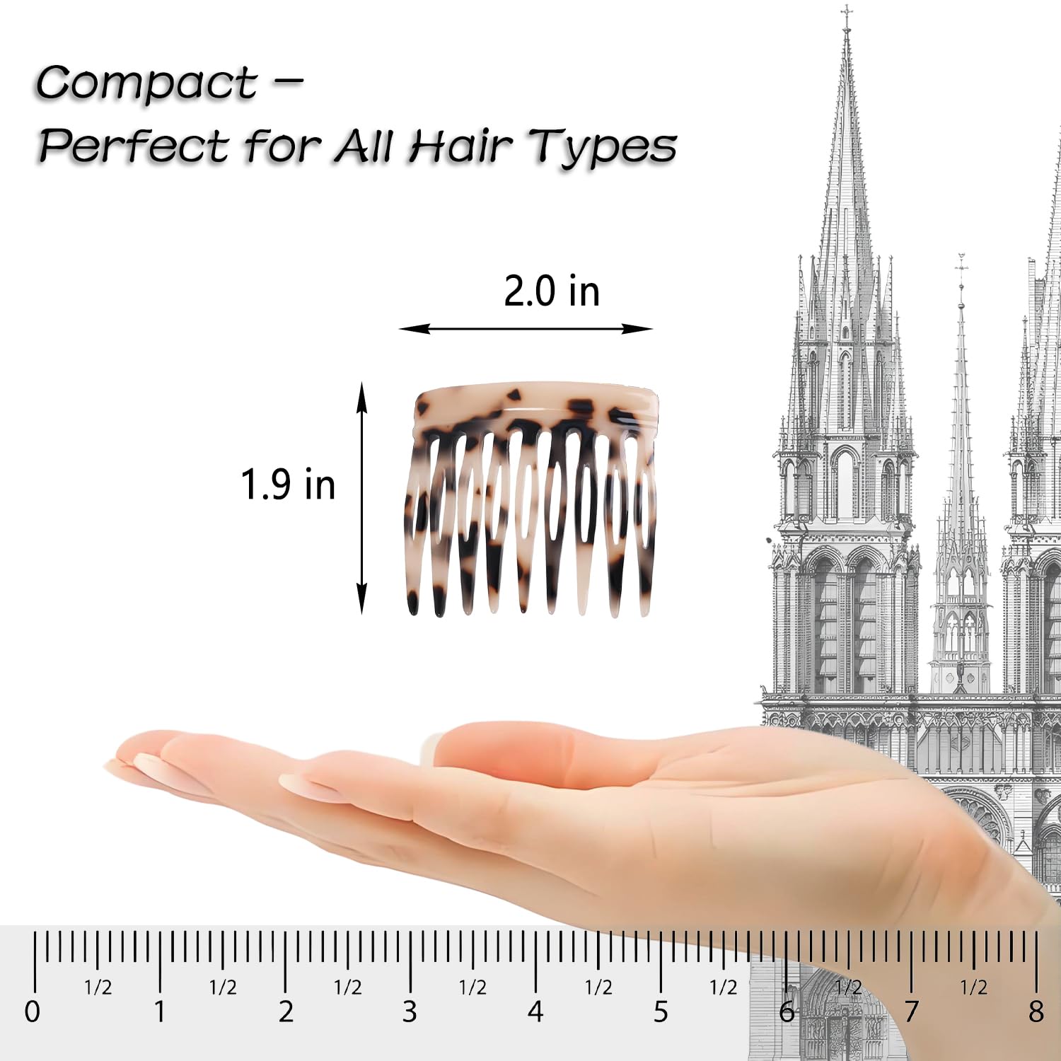 Groqrsn side comb close-up shows gentle grip for fine hair.