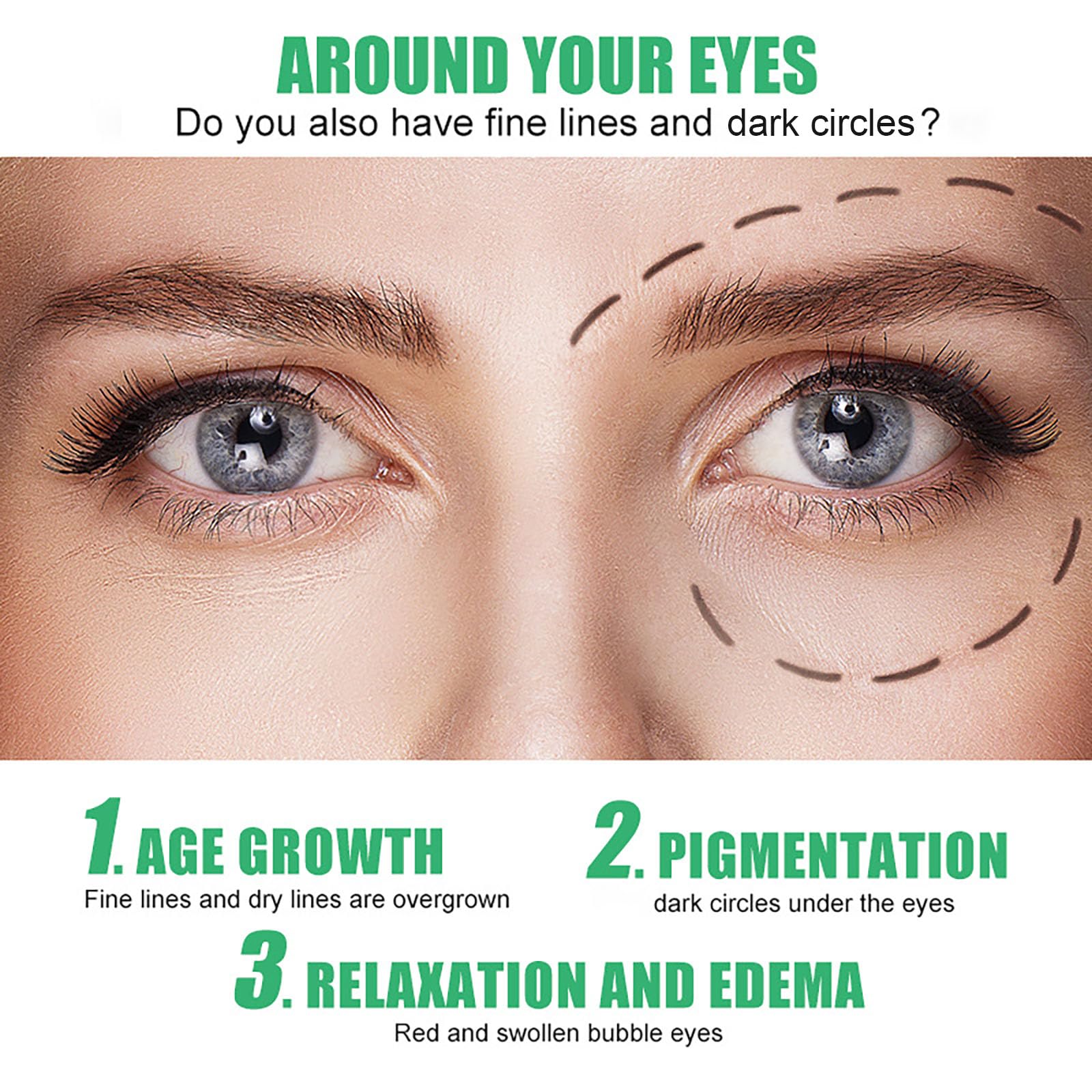 Grospe crema de ojos con aplicador para hidratación diaria.