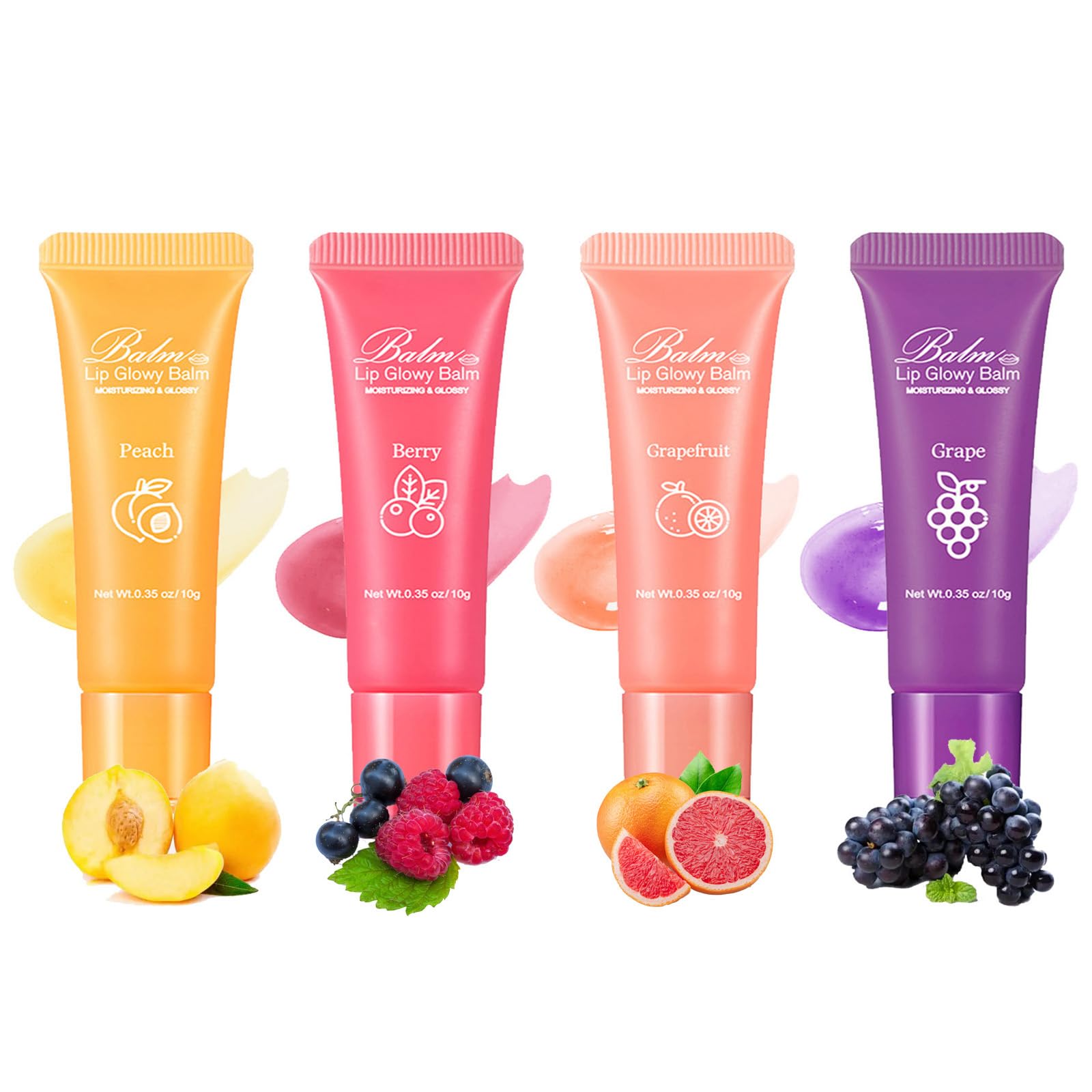 Grospe Lip Glowy Balm peach application adds silky texture and soft tint for a natural glow
